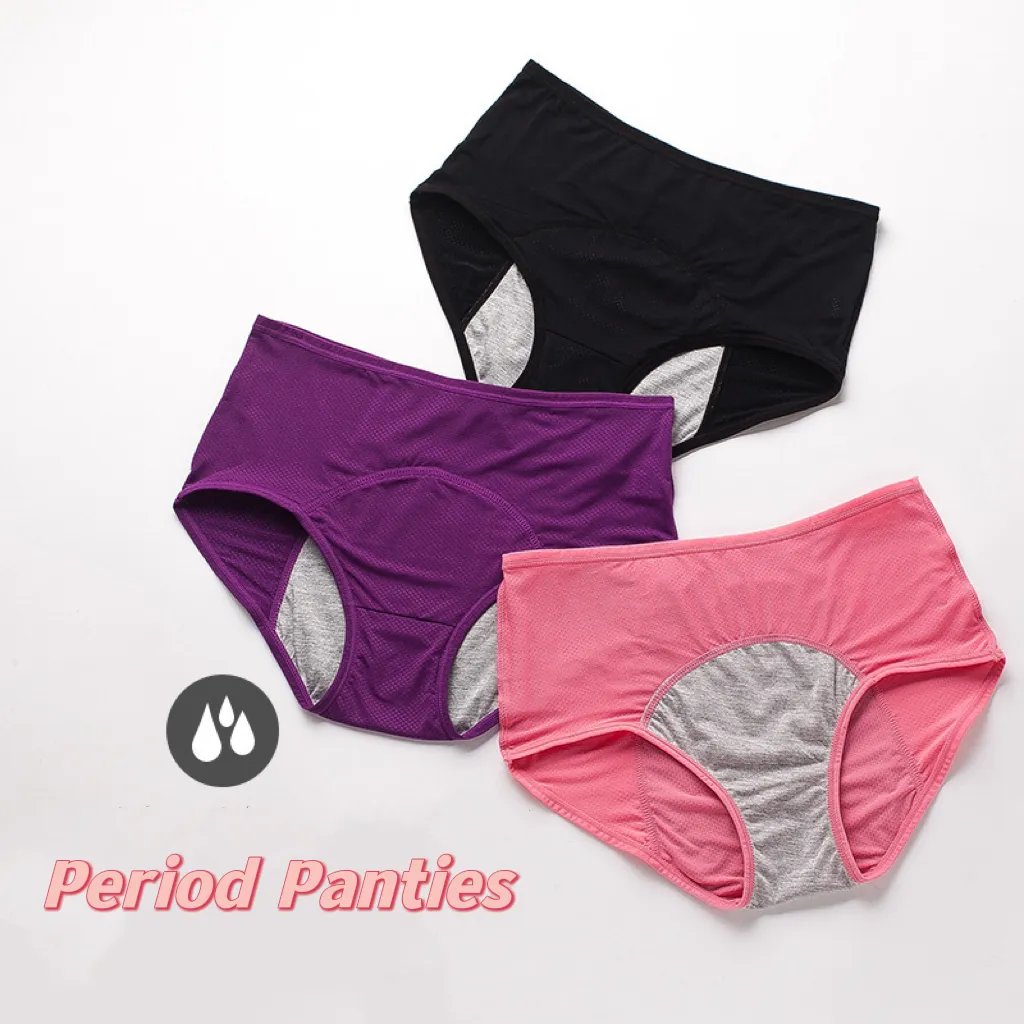 À Prova De Vazamento Menstrual Calcinhas Mulheres Roupa Interior Período Algodão À Prova D' Água Briefs Plus Size Meninas Período Fisiológico Calcinhas