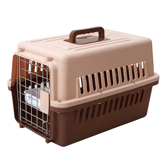 ZunHua MeiHua Best Selling Plastic Airline Approved Temporary Wire Door Travel Cage small Cat Carrier pet supplies animal cages