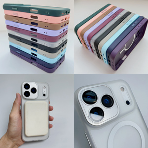 Manyetik telefon kılıfı Lens ile koruyucu Film mat sert Pc darbeye dayanıklı cep iphone kılıfları 17 Pro Max telefon kapağı - Product Image 2