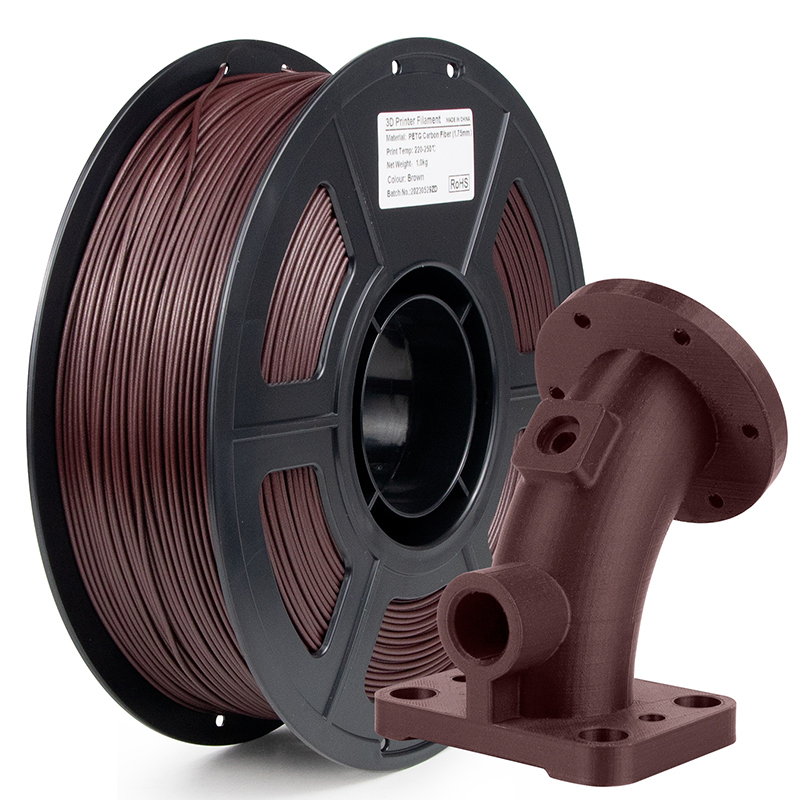 PETG en fibre de carbone marron