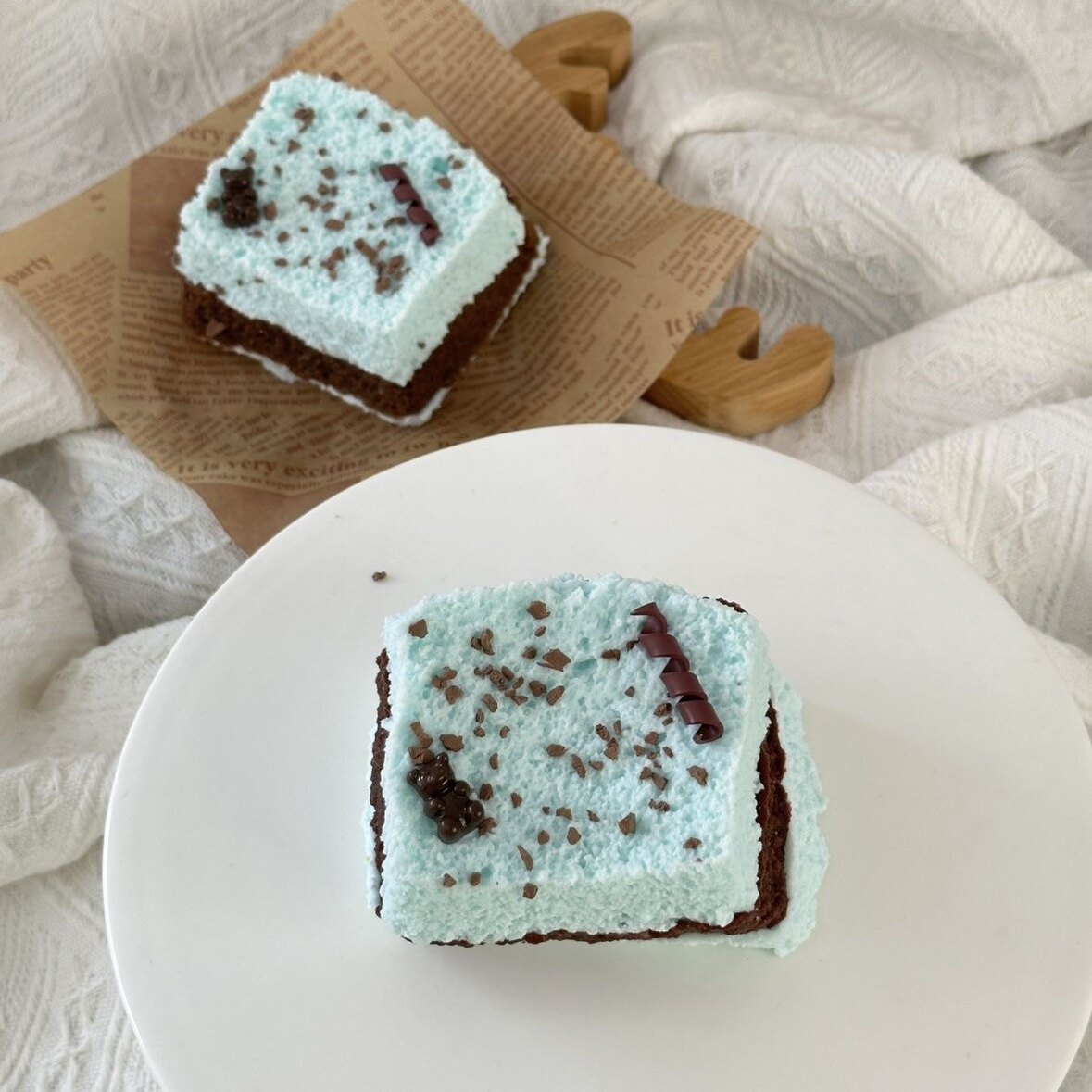 Menthe marron chocolat-vert-bleu-marron foncé-vert-bleu