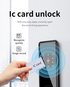 Akıllı dijital kapı kilidi parmak izi ve anahtarsız WiFi kontrolü ile anti-hırsızlık kart ve oteller için anahtar erişim-Tuya akıllı App - Product Image 2