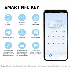 Pke ระบบกุญแจไร้สายบลูทูธควบคุมโทรศัพท์มือถือรีโมท NFC ล็อคกุญแจอัจฉริยะดิจิตอลอุปกรณ์เสริมรถยนต์ - Product Image 3