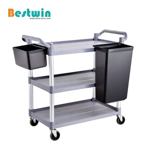 塑料餐具餐具储存容器搬运箱汇流箱的服务手推车 - Product Image 5