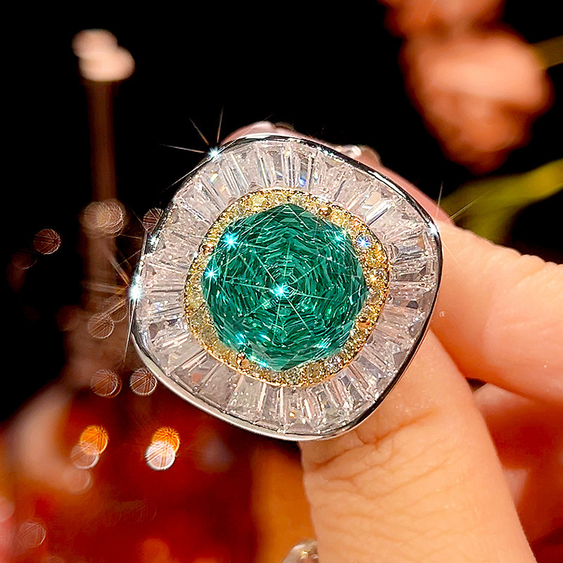 bague verte Parra taille ouverte