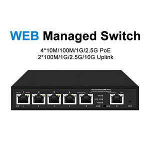 10G Uplink 6 portlu 2.5G POE Ethernet WEB yönetilen anahtar desteği VLAN QoS IGMP - Product Image 4