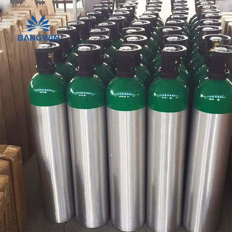 Portable BW3AL UN ISO7866 Medical High Pressure E Size 4.55L 2015psi Gas Empty Aluminum Tank Cylinder with CGA870 Valve