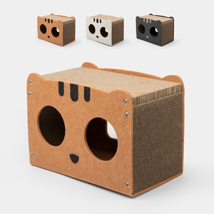 Cardboard <strong>Cat</strong> House with Scratch Pad and <strong>Catnip</strong> <strong>Cat</strong> Scratcher for Indoor <strong>Cats</strong> - Product Image 3