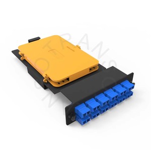 Panel de conexión de fibra óptica 4U con módulo de 12 piezas Sc FC LC ODF 12 24 Core utilizado para red 4G WiFi FTTH