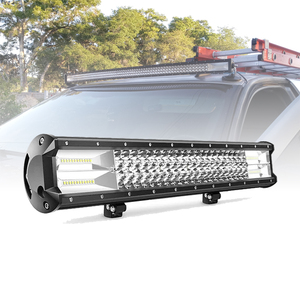 23インチLEDライトバー324WカーブトリプルローフラッドスポットコンボビームLEDバー32400LMドライビングボートライトATV UTV用オフロードLED