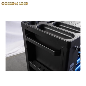 Goldenline 7抽屉金属工具箱滚轮柜，带手动工具组钢滚动工具推车 - Product Image 4