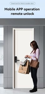 Tuya App Smart Lock for Steel Doors Fingerprint <strong>Password</strong> WiFi Access Aluminum Alloy Peephole Camera for Home <strong>Security</strong> <strong>Code</strong> Type - Product Image 4