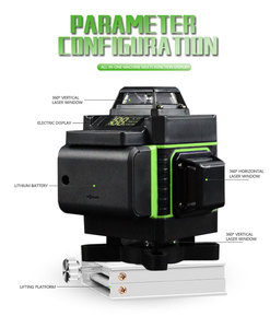 Herramienta de construcción nueva 4D 16 líneas autonivelante verde giratorio 360 equipo de medición de distancia espejo fijo láser Nivel de aspersión - Product Image 2