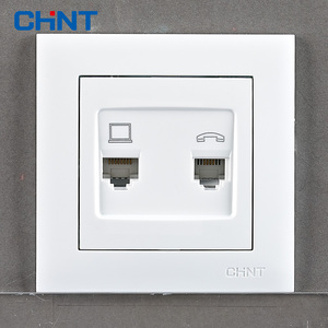 จัดการโดยตรง1-แก๊ง4-Core โทรศัพท์1แก๊ง8ข้อมูลซ็อกเก็ต Chint สหภาพยุโรปคู่เสียบผนังซ็อกเก็ต - Product Image 6