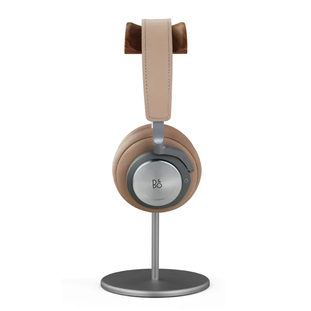 Desktop Hanger Gaming Walnut Wood Aluminium Headset Stand Earphone Holder