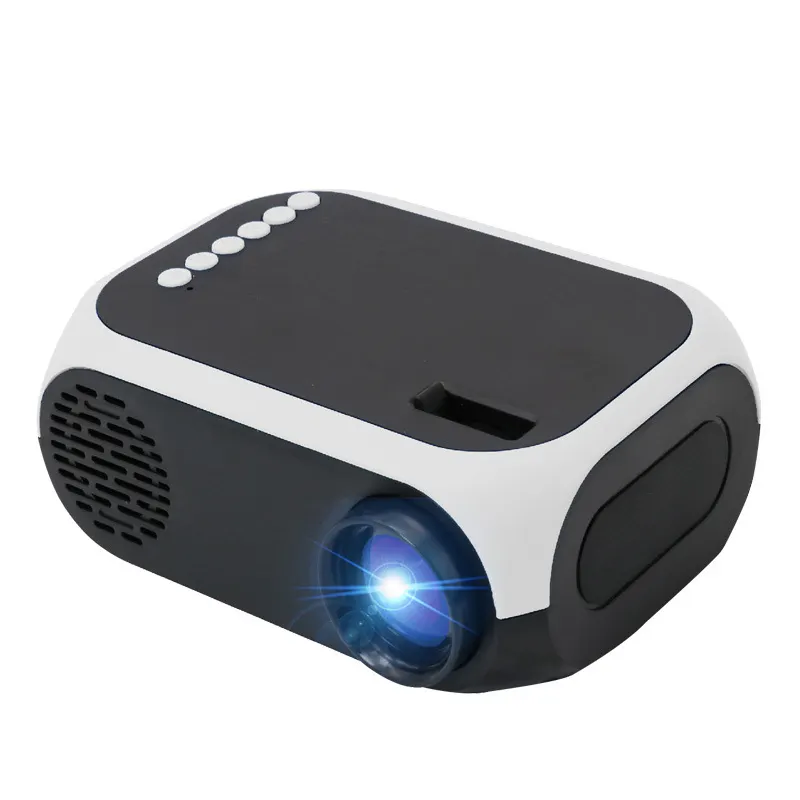 Mini projetor digital de led pico, portátil, lcd, pico, 600 lúmens, para casa com lente óptica revestida