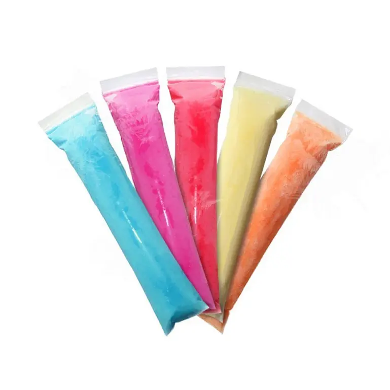 Sachet de congélation à fermeture éclair pour yaourt alimentaire transparent personnalisé thermoscellé sac d'emballage pour moule à glace pop crème glacée en plastique