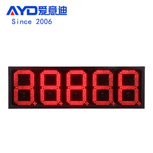 12 Zoll 5 Ziffern 7 Segment LED-Anzeige Drahtlose Wifi-Tankstelle LED Preis wechsler Elektronik Uhr Zeit LED-Schild - Product Image 1