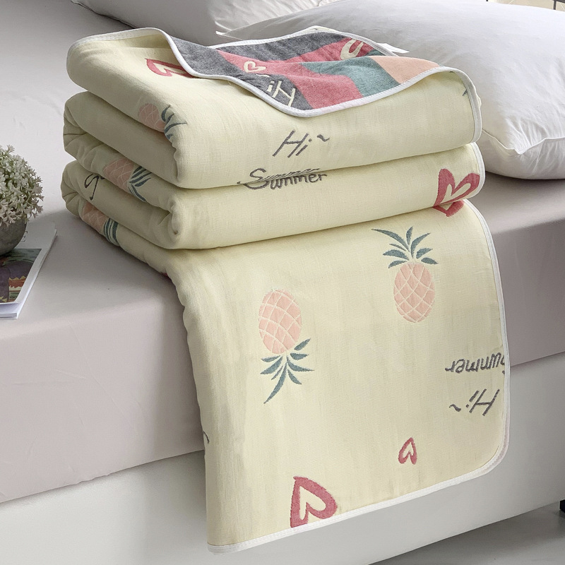 Love pineapple-six layers yarn towel summer
