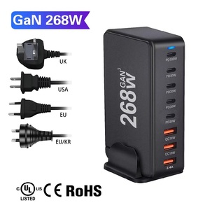 268W GAN manyetik USB C hızlı şarj 8 in 1 8-Port çok USB tip C cep telefonu ve kulaklık adaptörü - Product Image 1