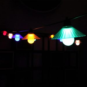 Cadena de luces para exteriores, 10 Luces LED impermeables conectadas para fiestas en el jardín, vacaciones, luces navideñas, decoraciones de Navidad - Product Image 1