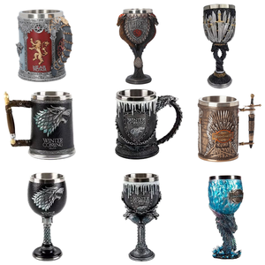 Ly rượu Whisky và ly rượu vang bằng thép không gỉ Game of Thrones làm quà tặng cho đám cưới, Giáng sinh, Halloween, lễ tốt nghiệp và Lễ Phục Sinh - Product Image 1