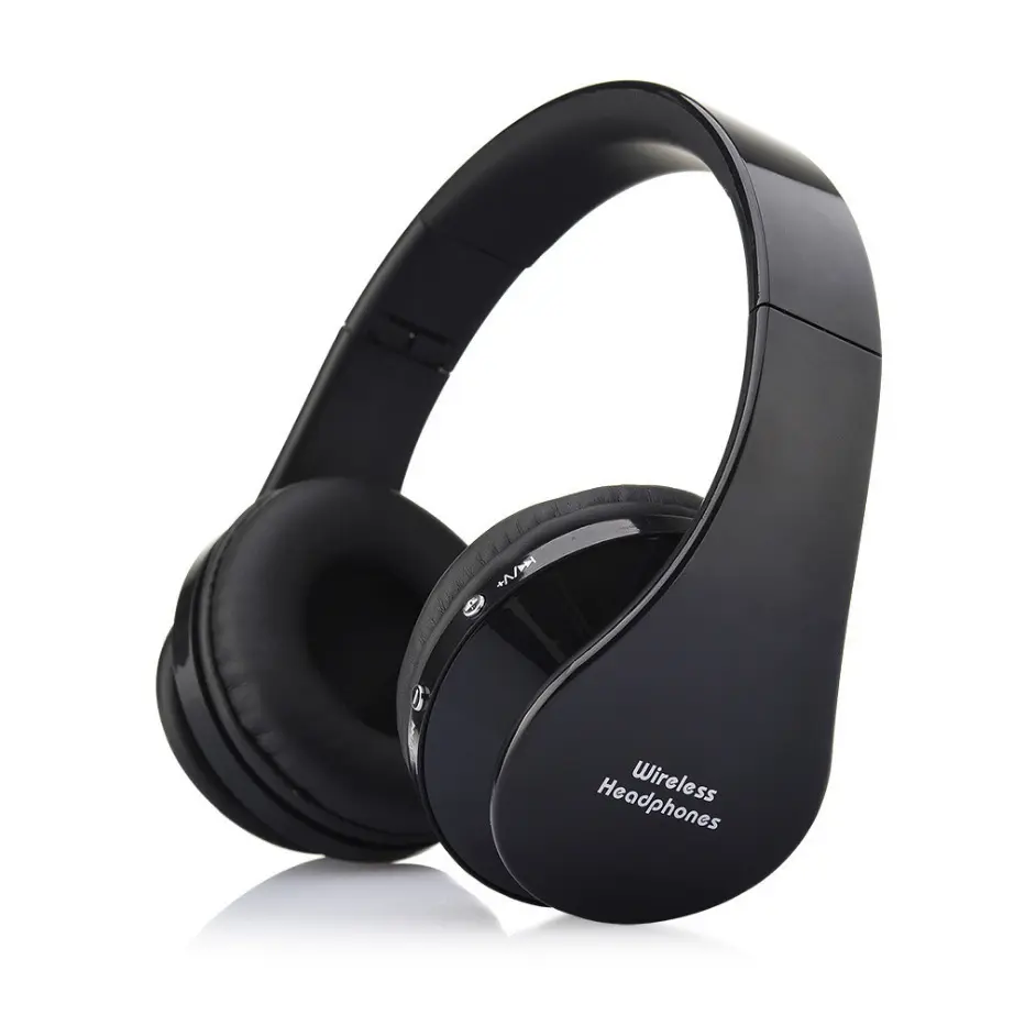 Amazon headphone Bluetooth penjualan terbaik headphone Stereo nirkabel dan berkabel lipat Over-Ear untuk ponsel penutup telinga lembut