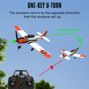 T28 <strong>TROJAN</strong> 400mm Wingspan Small <strong>Toy</strong> Airplane 4-CH Control With Aileron Perfect for Beginner Practice - Product Image 4