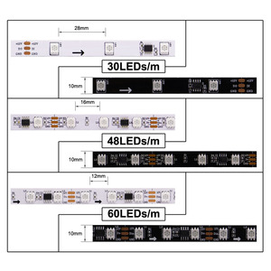 DC12V WS2811可寻址RGBIC发光二极管条5050 30/60Leds/m数字智能像素WS2811 RGB灯 - Product Image 3
