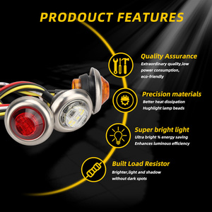 カスタマイズされた色トラックLedマーカー信号トレーラーLEDサイドライトDOT 3/4インチ - Product Image 5