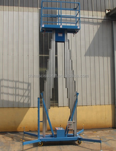 <strong>Double</strong> Ladder Aluminum Lift with Telescopic Lifting Strong High Strength <strong>Loading</strong> Platform - Product Image 4