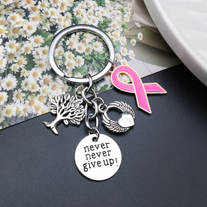 Fabrika mor mavi sarı kırmızı yeşil pembe şerit anahtarlık püskül charm hayat ağacı anahtarlık meme kanseri farkındalık anahtarlık - Product Image 6