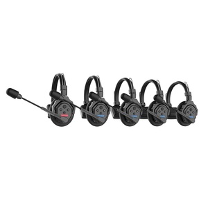 Sistema de intercomunicación con 3 auriculares de un solo oído, llamada simultánea, sesión de películas, espectáculo en vivo, puesta en escena, auriculares de intercomunicador de teatro