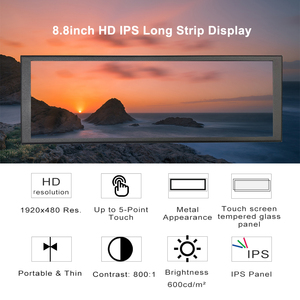 Commercio all'ingrosso 8.8 pollici 1920x480 tft nuovo display lcd Raspberry pi touch screen monitor allungata bar schermo lcd - Product Image 4