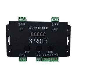 5-канальный DC5V-24V SPI дистанционное управление наивысшей мощности Светодиодный Полноцветный DMX512 Декодер контроллер 1024 пиксели поддерживает SP201E - Product Image 1