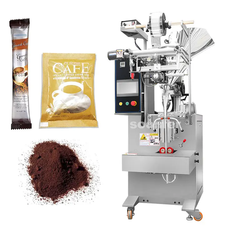 High speed automatic stick bag 3 in 1 instant coffee powder sachet filling packing machine