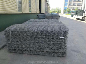 Rete metallica intrecciata in ferro zincato 1x1x2 catena di collegamento Gabion Box con forma a foro esagonale