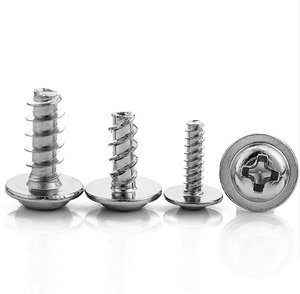 <strong>M1</strong>.4 <strong>M1</strong>.<strong>7</strong> M2 M2.3 M2.6 M3 M3.5 M4 Cross Round Head with Cushion Self-tapping <strong>Screw</strong> Nickel Plated with Flat Tail <strong>Screw</strong> - Product Image 3