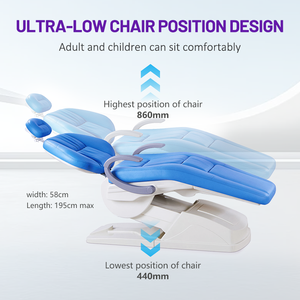 Unit kursi <span class=keywords><strong>Dental</strong></span> elektrik, kursi dokter gigi elektrik dengan nampan instrumen dan kabinet asisten untuk klinik - Product Image 3