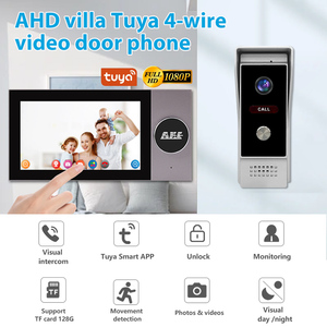 1080P HD anpassbar Tuya Home Security WLAN-Fernbedienung <span class=keywords><strong>Video</strong></span>-Tür klingel mit Kamera-Gegensprechanlage