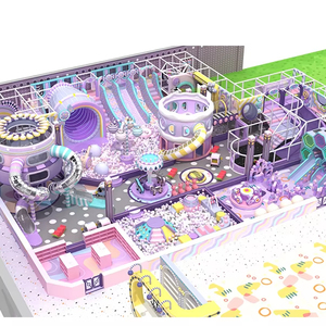 สนามเด็กเล่นในร่มพร้อมธีมลูกกวาดอุปกรณ์สำหรับเล่นแบบนุ่มสไลด์บอลสระใหญ่สำหรับเด็กทำจากพลาสติก - Product Image 1