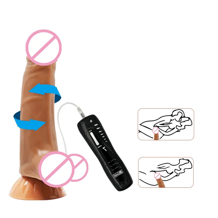 Flüssiges Silikon elektrisch beheizte künstliche Dildo Teleskop Vibrator weibliche Masturbation Gerät Erwachsenen Sexspielzeug