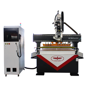 ATC cnc router di nidificazione macchina con piattaforma di carico e scarico per pannello base mobili taglio veloce & perforazione - Product Image 1