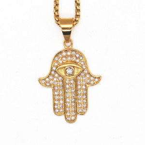 Fatima Palm kolye kadınlar/erkekler David yıldız kolye klasik rahat takı mutlu Hanukkah Judaica hediye dini - Product Image 3