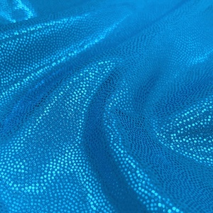 Không có moq sáng bóng màu Xanh kim loại in lá co giãn dệt kim nylon spandex vải cho đồ bơi Thể dục dụng cụ khiêu vũ mặc - Product Image 5