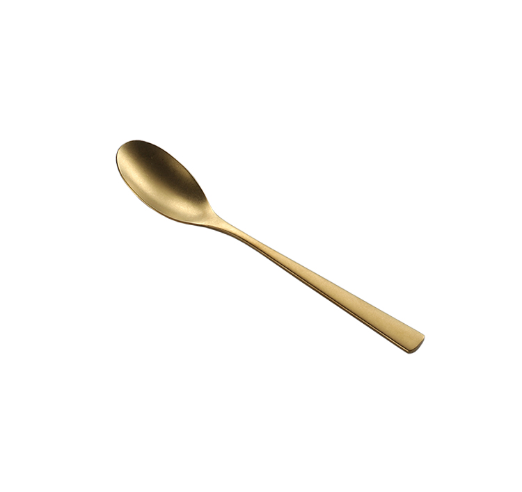 Cuillère à dessert vintage dorée