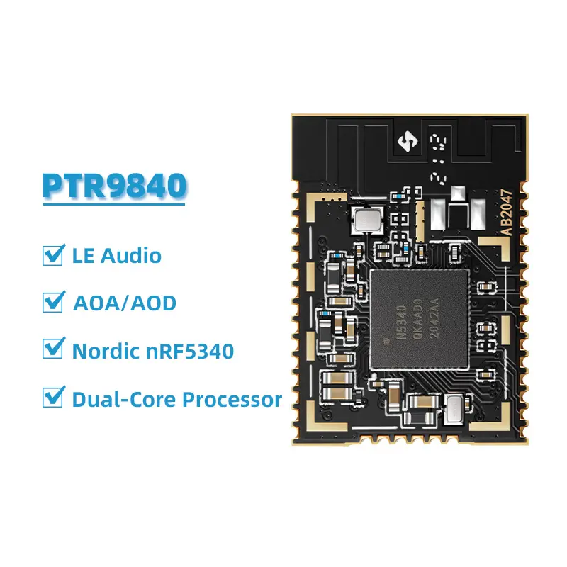 Nrf5340 ble5.3 băng tần kép Le âm thanh thấp enger điện Bluetooth mô-đun TWS thiết bị tai nghe
