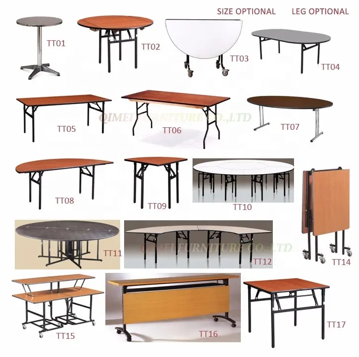 18Mm Multiplex Vuurvast Banket Ronde Duurzame Opvouwbare Picknick Bruiloft Hotel Evenement Bankettafel