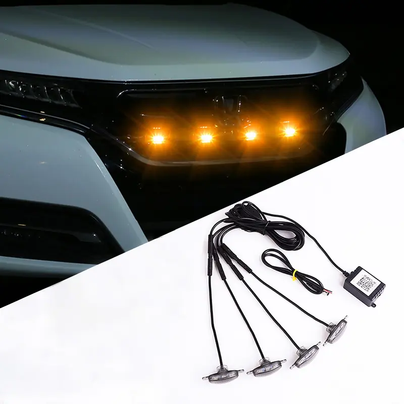 Luz de led para grade do carro 4x4, lâmpada decorativa, acessórios para caminhão