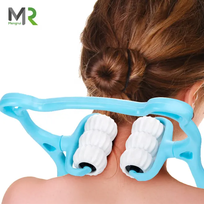 MR Multifunções Portátil Pescoço Massager 6 Bolas Pescoço Massager Roller Relief Massager para a cintura do ombro traseiro